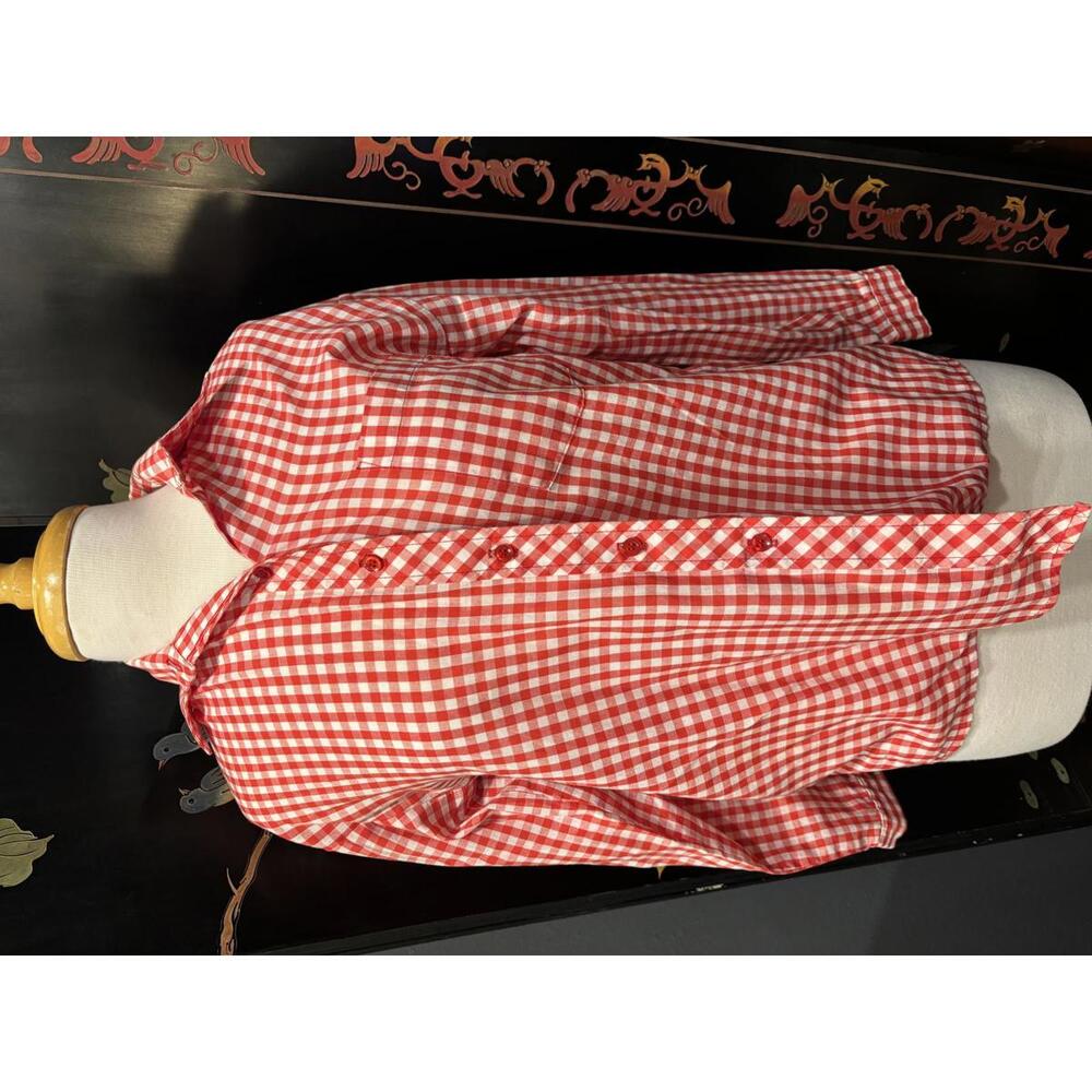 Vintage Lady Diplomat Red Gingham Cotton Cowgirl Shirt